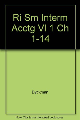 Book Solutions Manual: Sm Interm Acctg Vl 1 Ch 1-14 free