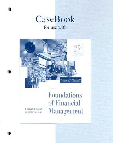 Book Casebook for Use with Foundations of Financial Management free