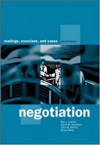 Book Negotiation: Readings, Exercises, and Cases free