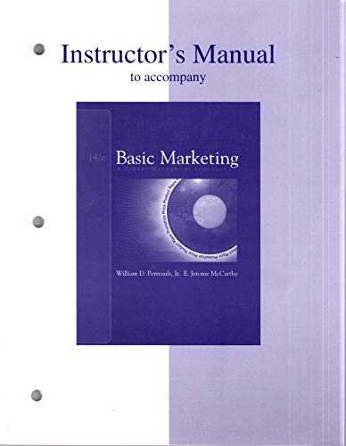 Book Instructor's Manual To Accompany Basic Marketing free