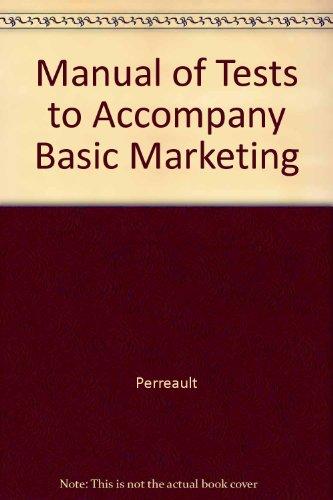 Book Manual Of Tests To Accompany Basic Marketing free