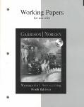 Book Working Papers for use with Managerial Accounting free