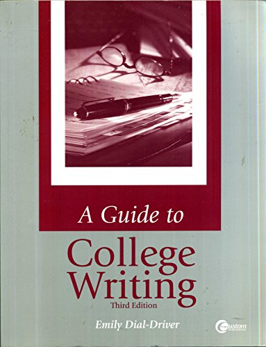 Book A Guide To College Writing (3rd Ed) By Emily Dial-driver free