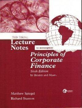 Book Fifth Edition-Lecture Notes to Accompany Principles of Corporate Finance, Sixth Edition By Brealey and Myers free