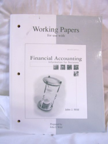 Book Working Papers For Use With Financial Accounting free