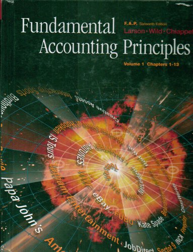 Book Fundamental Accounting Principles Volume 1 Chapters1-13 (volume 1 chapters 1-13) free