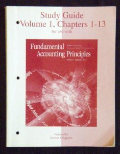 Book Study Guide, Volume I Chapters 1-13 for use with Fundamental Accounting Principles free
