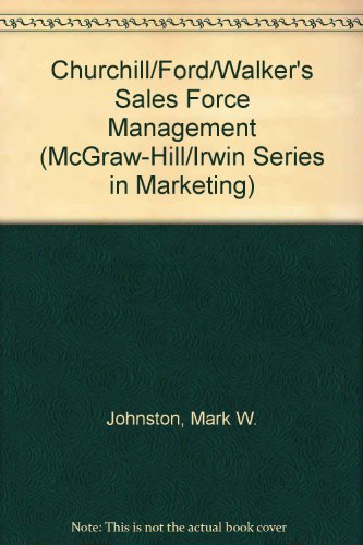Book Churchill, Ford, and Walker's Sales Force Management free