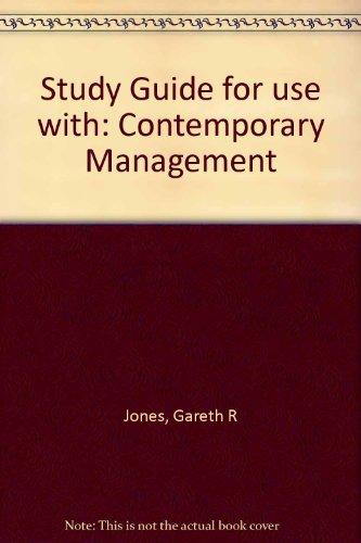 Book Student Study Guide to accompany Contemporary Management free