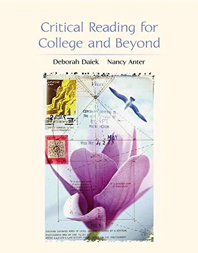 Book Critical Reading for College and Beyond free