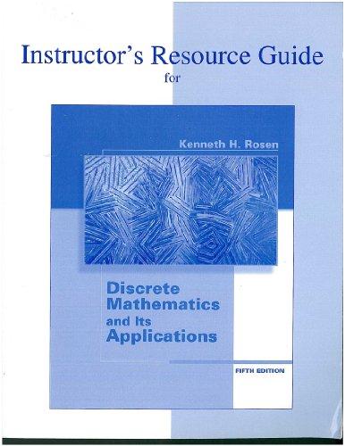 Book Discrete Mathematics and Its Applications Instructor Resource Guide free