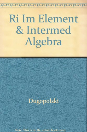Book Element & Intermediate Algebra - Instructor's Solutions Manual free