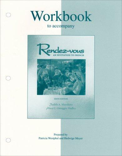 Book Workbook to accompany Rendez-vous: An Invitation to French free