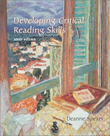Book Developing Critical Reading Skills free