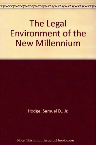 Book The Legal Environment of the New Millennium free
