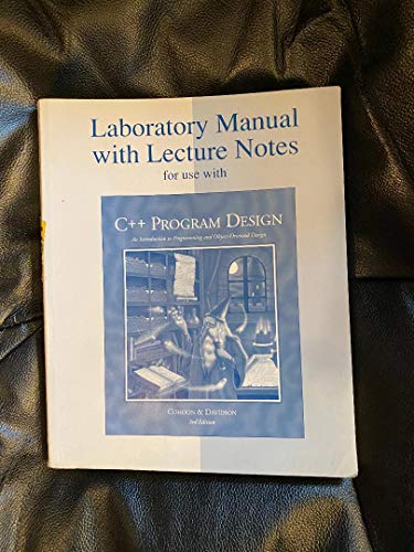 Book Laboratory Manual with Lecture Notes to Accompany C++ Program Design free