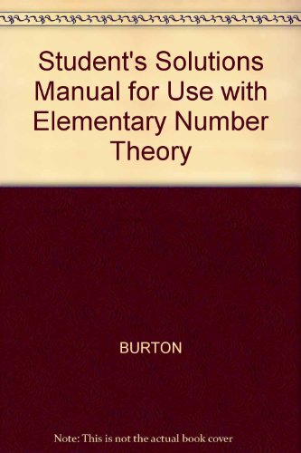 Book Elementary Number Theory (Student's Solution Manual) free