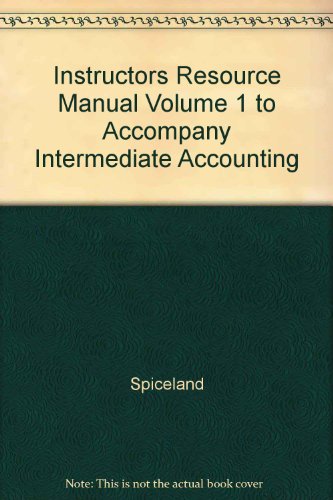 Book Instructor's resource manual to accompany Intermediate accounting, third edition free