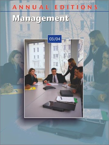 Book Annual Editions: Management 03/04 free