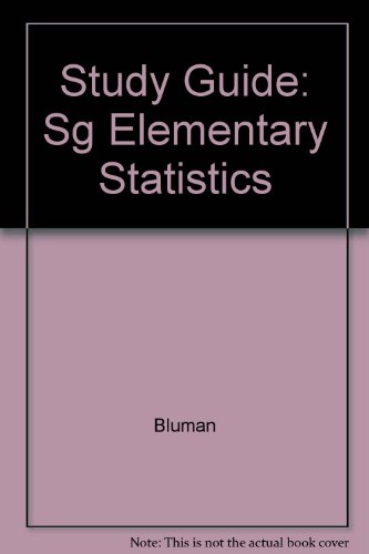 Book Study Guide t/a Elementary Statistics: A Step by Step Approach free
