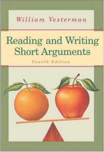 Book Reading and Writing Short Arguments free