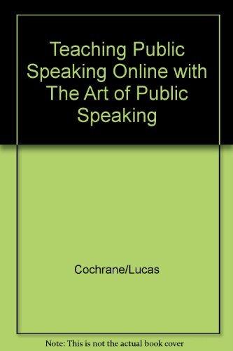 Book Teaching Public Speaking Online With The Art Of Public Speaking free