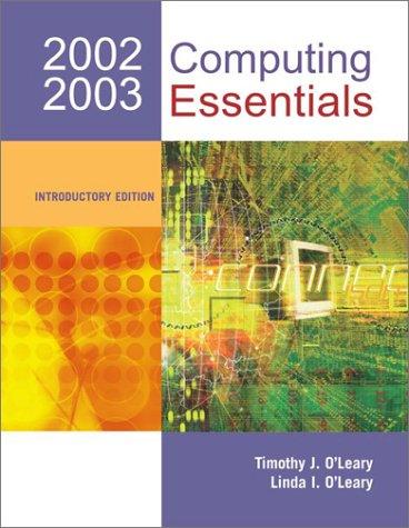 Book Computing Essentials 2002-03 Introductory w/ Interactive Companion 3.0 free