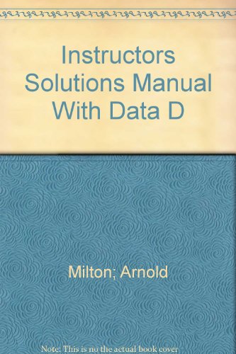 Book Instructors Solutions Manual With Data D free