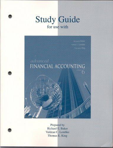 Book Study Guide t/a Advanced Financial Accounting free