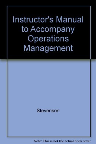 Book Instructor's Manual To Accompany Operations Management free
