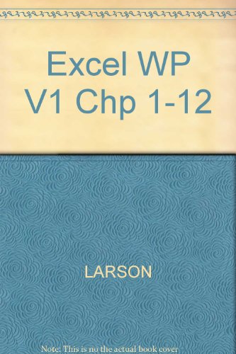 Book Excel Working Papers For Use With Fundamental Accounting Principles: Chapters 1-12 free