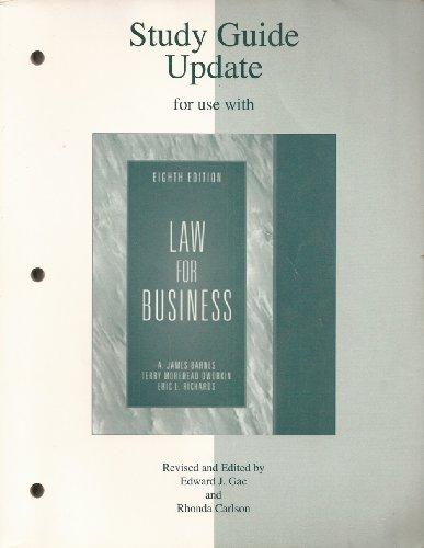 Book Study Guide Update for Use with Law For Business, 8th Edition free