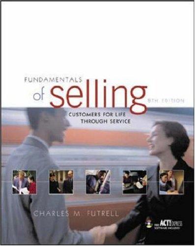 Book FUNDAMENTALS OF SELLING: Customers For Life Through Service, 8e free