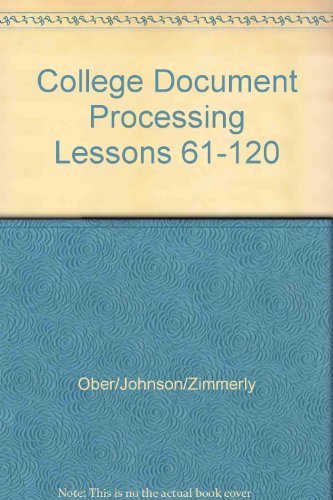 Book College Document Processing Lessons 61-120 free