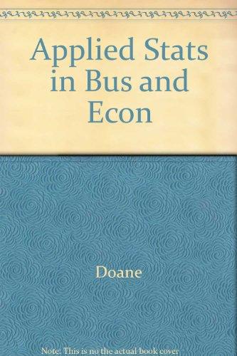 Book Applied Statistics In Business And Economics free