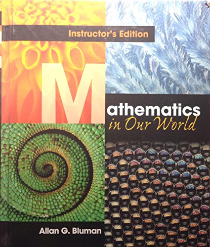 Book Mathematics in Our World Annotated Instr free