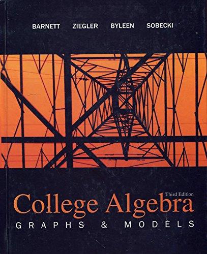 Book College Algebra: Graphs and Models free