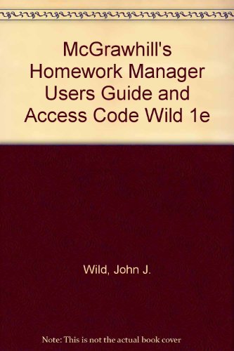 Book McGrawhill's Homework Manager Users Guide and Access Code Wild 1e free