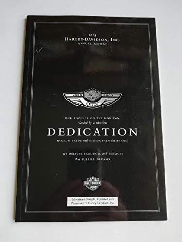 Book Harley Davidson Annual Report 2003 free