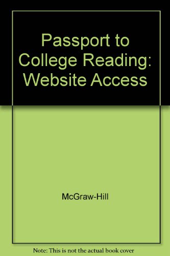 Book Passport To College Reading(student Access Code) free