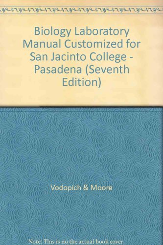 Book Biology Laboratory Manual Customized for San Jacinto College - Pasadena (Seventh Edition) free