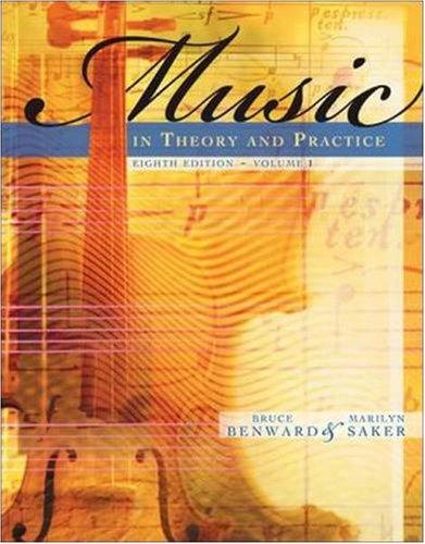 Book Music in Theory and Practice, Volume 1 (v. 1) free