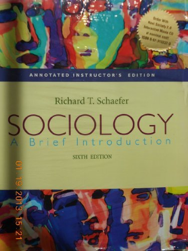 Book Annotated Instructor's Edition: Sociology: Instructor's Manual 6th edition by Schaefer, Richard T.; published by McGraw-Hill (SOFTCOVER-INTERACTIVE MOVIE-CD-ROM & GUIDEBOOK) free