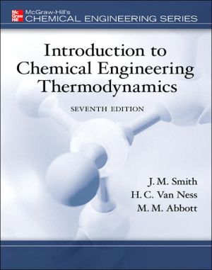 Book Introduction to Chemical Engineering Thermodynamics (The Mcgraw-Hill Chemical Engineering Series) free
