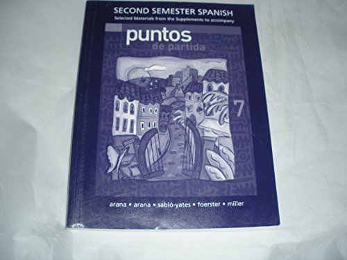 Book Puntos De Partida: Second Semester Spanish Workbook free