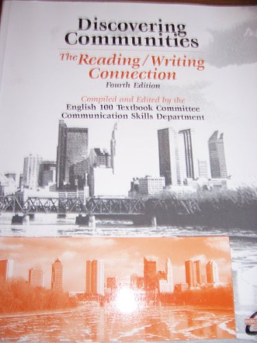 Book Columbus State Custom Edition Discovering Communities The Reading/writing Connection Fourth 4th Edition free
