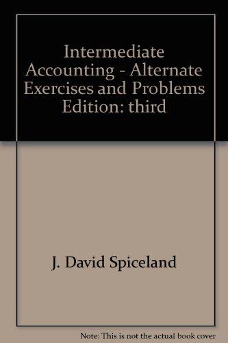 Book Alternate Exercises and Problems for Use with Intermediate Accounting Spiceland et al. Updated 3rd Edition free