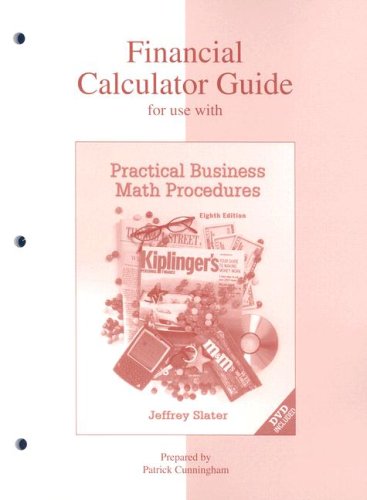 Book Financial Calculator Guide to accompany Practical Business Math Procedures free