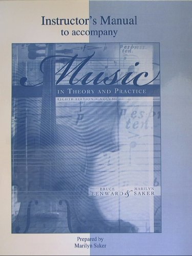 Book Instructor's Manual to accompany Music in Theory and Practice, Eighth Edition, Volume I free