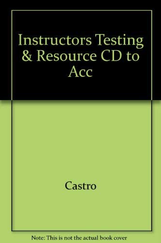 Book Instructors Testing & Resource Cd To Acc free